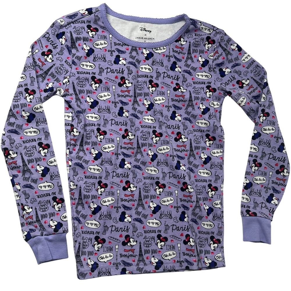 Disney x Janie & Jack Minnie Mouse Paris Girls Pajama Top Only